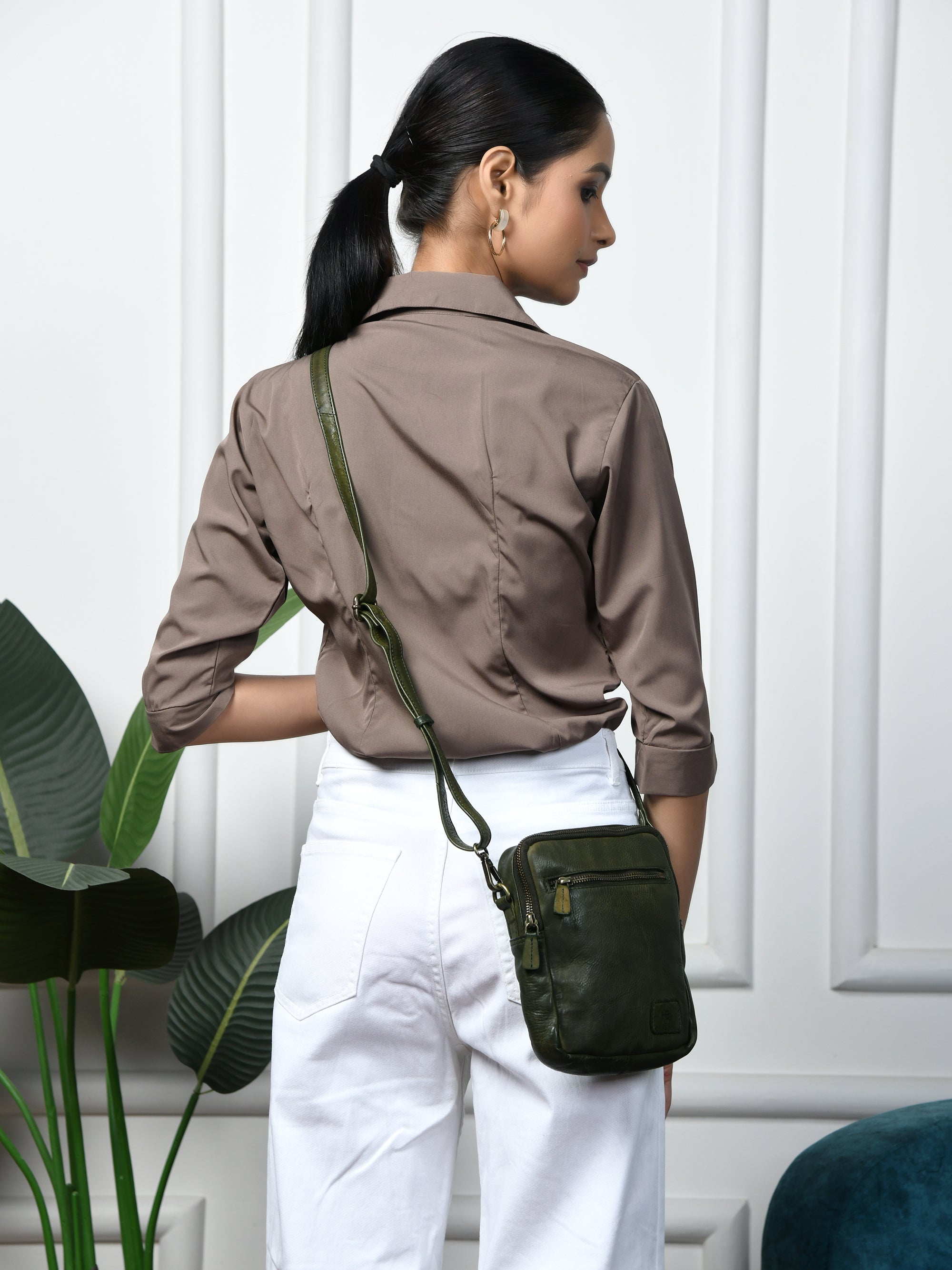 OxBlood Trail Leather Sling Bag